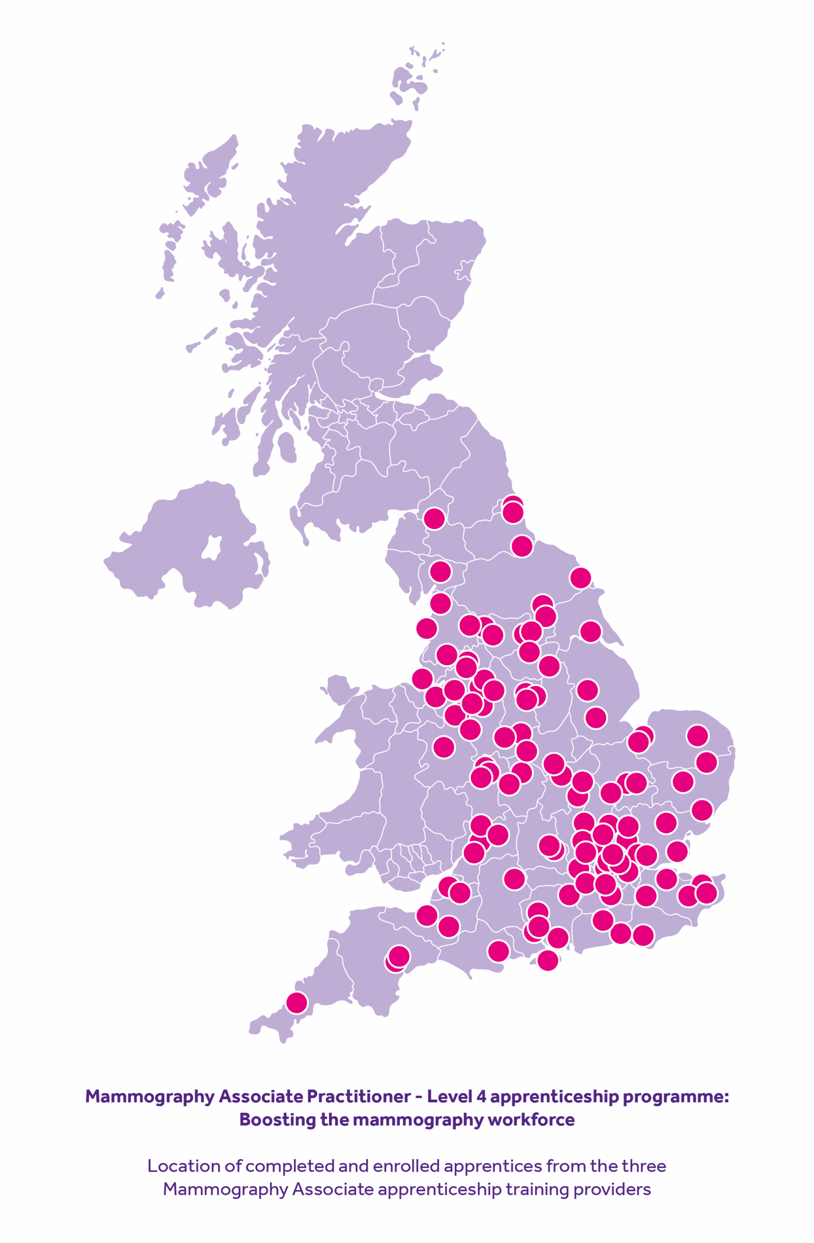 Celebrating the achievement of training 200 mammography associate apprentices across England